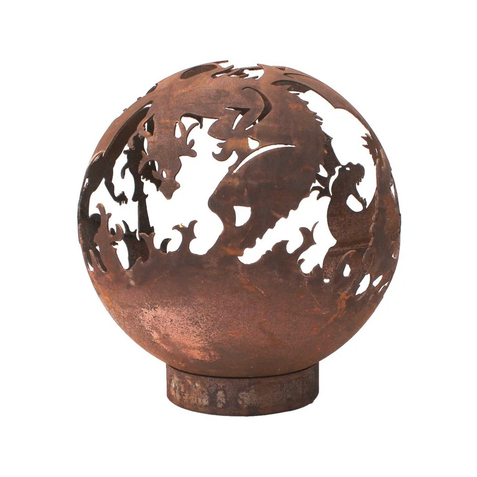 Cast Iron Dragon Fight Fire Sphere