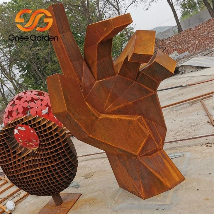 Corten Steel rustic garden abstract sculpture