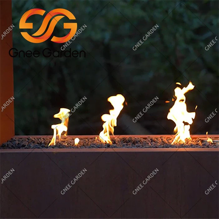 Corten Steel outdoor fireplace(3)