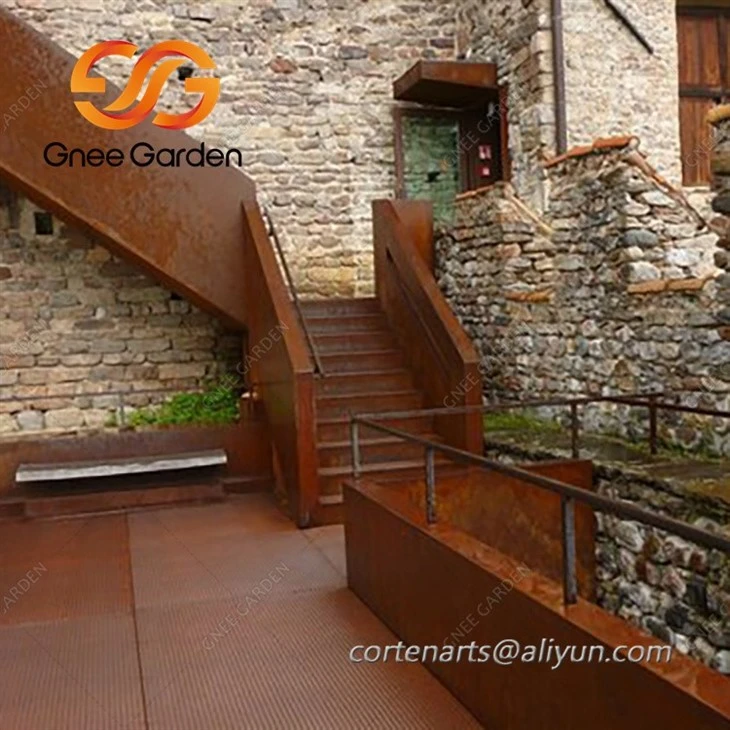 corten steel Garden Stairs