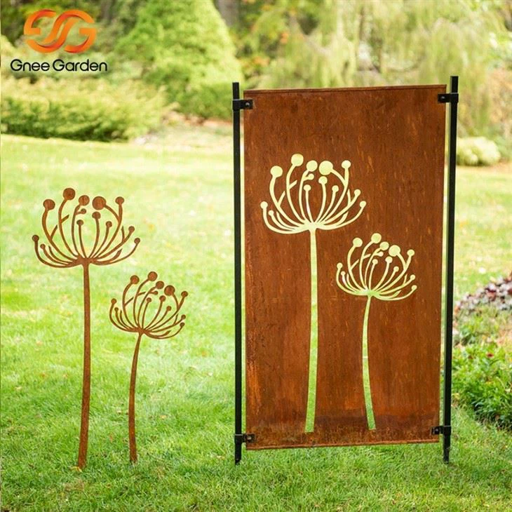Custom Villa Garden Decorative corten steel Screen2