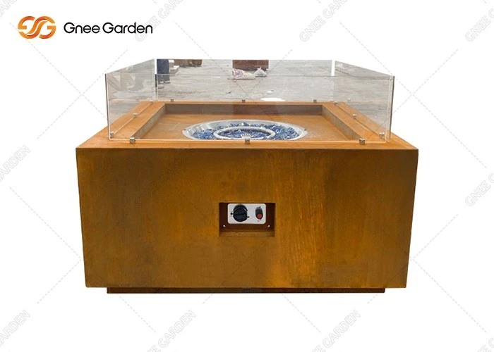 Factory Price Attractive Fire Pit Outdoor Corten Steel Gas Fire Pit Square