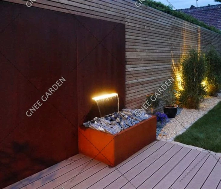 Metal Garden Water Fountains Decorative Outdoor Sculpture Water Features