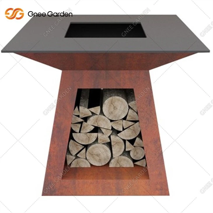 New Design Corten Steel Garden BBQ Grill