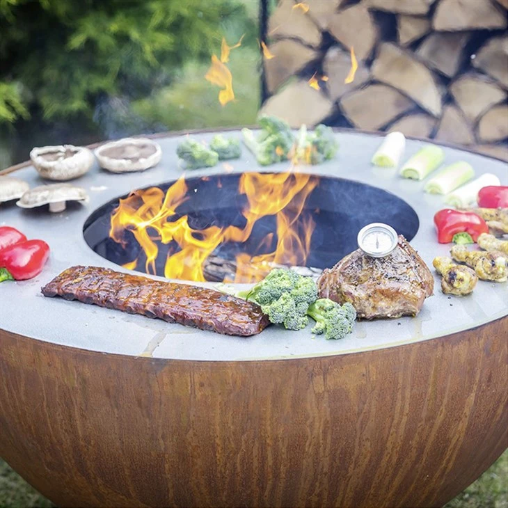 Sab nraum zoov Corten Steel Rust BBQ