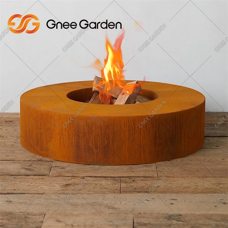 Sab nraum zoov Hluav Taws Pits Ntoo Hlawv Brazier Corten Steel