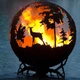 Corten Steel Hluav Taws Kub Spheres