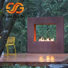 Corten Steel Lub Tsev Hluav Taws Xob Sab nraum zoov