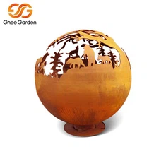 Corten Steel Fire Pit Ball