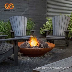 Corten Steel Portable Hluav Taws Kub Pit