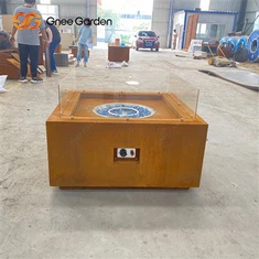 Corten Steel Propane Camping Hluav Taws Qhov Chaw