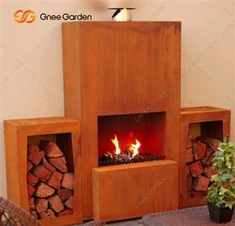 Garden Sab nraum zoov sov Corten Steel Qhov cub