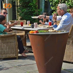 Sab saum toj Muag Corten Steel Bbq Grill