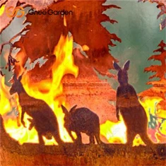 Huab cua Resistant Corten Steel Sphere Firepit