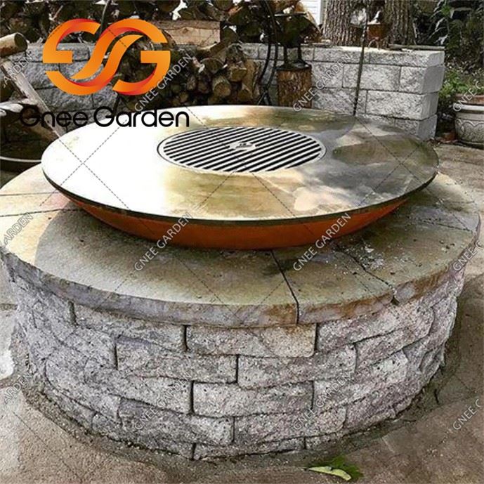 weathering steel outdoor griddle grill(1)