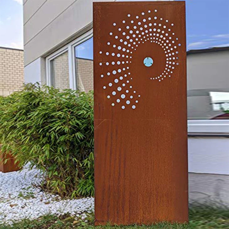 Corten Steel Tsev Vaj Fencing Panels Screen / Hlau Privacy Fence Panels Ua liaj ua teb pheej yig Fencing