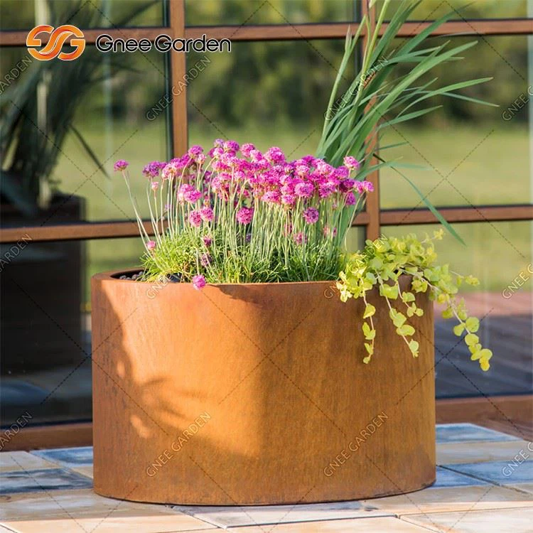 Corten Rusty Metal Garden Flower Tree Pots