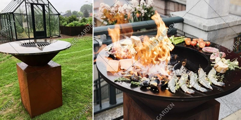 Corten Steel outdoor backyard bbq Corten Steel outdoor backyard bbq