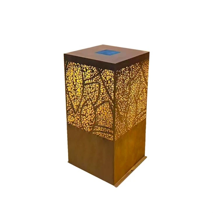 Txoj Kev Corten Bollard Lub Teeb Rau Sab Hauv Tsev