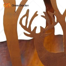 Ua haujlwm corten steel tua hluav taws sphere rau sab nraum zoov chaw