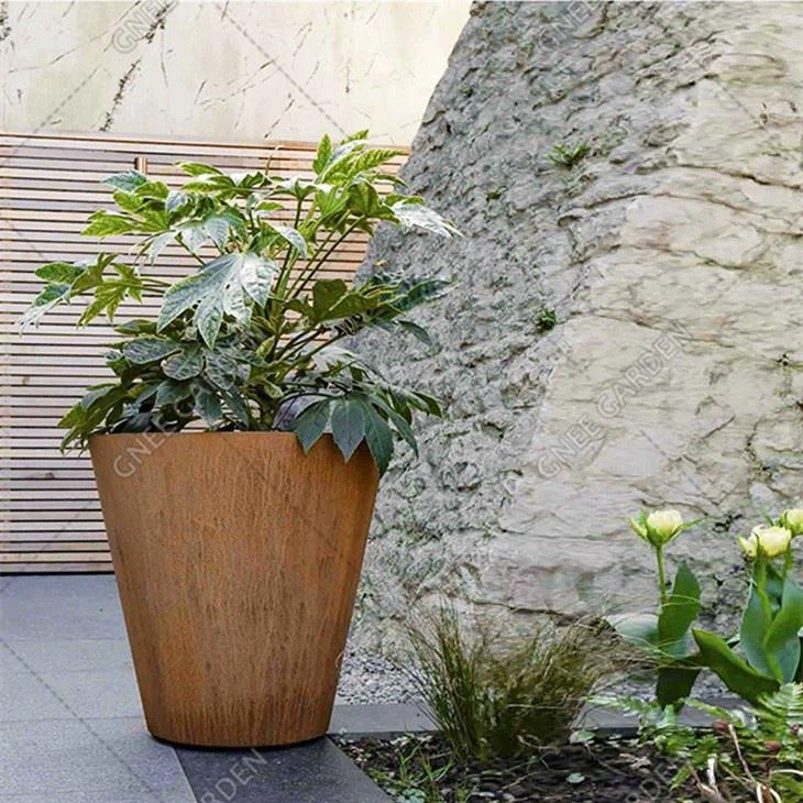 Trough Hlau Corten Steel Planter Box Rust Extra Loj Loj